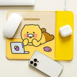 고품질 춘식이 귀여운 장패드 게이밍 무선 충전 마우스 패드 (WFKE0JB)