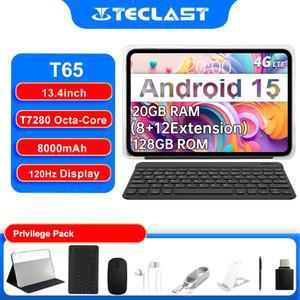 Teclast T65 2025 태블릿 안드로이드 15, T7280 8코어/8GB램/128GB 롬/13.4인치) 키보드 및 무선 마우스 액세서리 번들 포함
