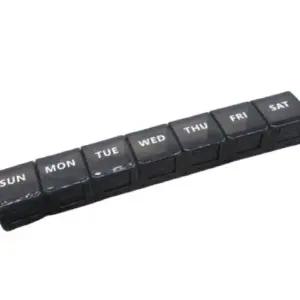 휴대용 알약 보관함 요일별 일주일 약통 검정색 케이스