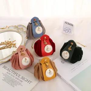 (별별창고)가죽 벨벳 복주머니 구디백 선물 졸업 명절 mom6+5pPW