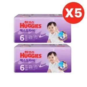 하기스 기저귀 맥스드라이 공용 밴드 6단계 40p X10팩 BNS