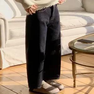 5337 기모 논페이드 진청 배기핏 데님 (one color)