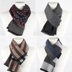 남자 목도리 겨울 남성 여성 캐시미어 니트 울 머플러