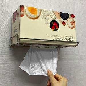 접착식 키친타올 스텐 랙 각티슈 걸이 선반 홀더 거치대