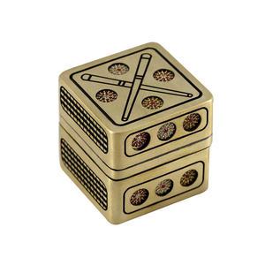 최고급 초크 케이스 황동 이니셜 각인 큐빅 당구홀더