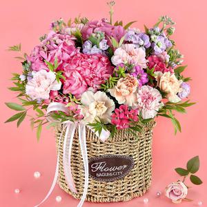 당일 꽃배달 수국 꽃바구니 선물 생일 당일배달 A1944