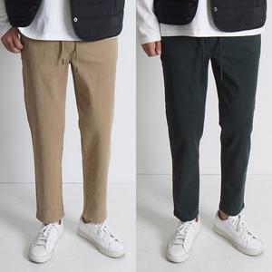 겨울용 편한 스판 9부 따뜻한 밴딩 기모팬츠 세미와이드 테이퍼드 일자 빅사이즈