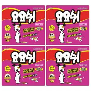 [App추가할인]요요쉬 배변패드 플로럴와인 대형 20매, 4개