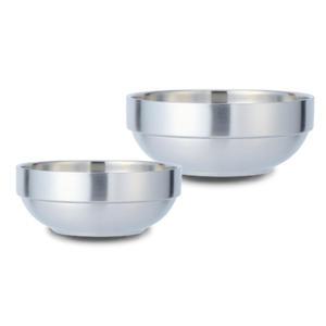 홈즈 이중 스텐 대접 (무광/유광) 진공 합뱅이 국그릇 탕기