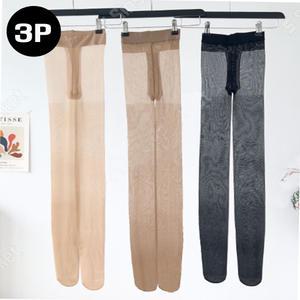 T자형 20데니아 올누드 스타킹3P/노거들라인/누드토우/투명/시스루/여름스타킹