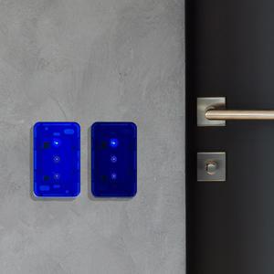 터치식 2구 무선 전등스위치 코발트색 적외선리모콘 IR리모컨 방 화장실 주방 사무실 소등타이머 조명등