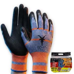 고트 반코팅 라텍스폼 작업장갑 10켤레