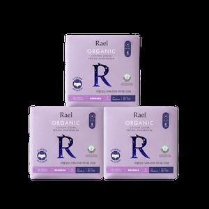 라엘 유기농 순면커버 입는오버나이트 미디엄 8개입 3팩