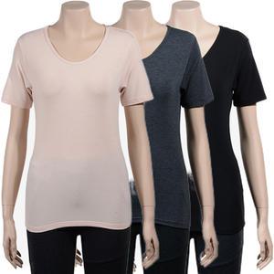 여성 반팔 히트텍 나시 메리야스 케미솔 기모 캐미솔 긴 민소매 할머니 메리아스 여자 런닝 겨울 보온 3색