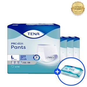 테나 언더웨어 플러스 대형 14매 4팩 + 테나 물티슈 50매