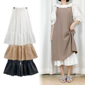 꽃잎속바지 치마바지 7부 레이스 아사 면 레이어드