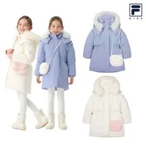 [휠라키즈](천안아산점)[단독_특가할인] Girls 케이프 다운 퍼 가방 세트 [FK2DJF4104F]