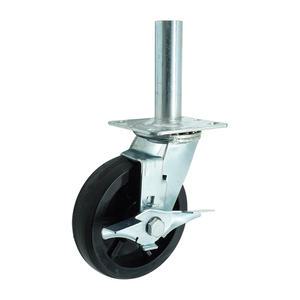 고중량 아시바 흑색 15.24cm 사이드 회전브레이크형 PP 바퀴 산업용 조립식 작업대 캐스터