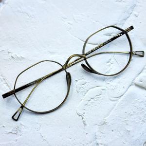 글라스렌 코받침없는 금테 은테 크라운판토 티타늄안경테 명품 일본 고도근시 동그란안경 TGL24