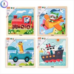비가 9피스 직소퍼즐 교통 4종세트/원목퍼즐/유아퍼즐/퍼즐완구/퍼즐장난감/퍼즐놀이/끼우기/맞추기/유아용
