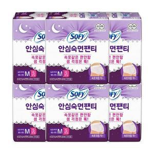 쏘피 안심숙면팬티 5개 x 6팩 중형
