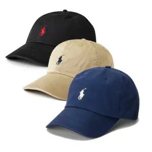 폴로 랄프로렌 클래식 로고 코튼 치노 볼캡 모자