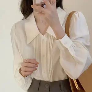 핀턱블라우스 연주회 면접 봄출근 흰셔츠 어깨셔링