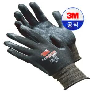 3M 프로그립 PG 1000 블랙 멜란지블랙 NBR 안전 코팅 작업 장갑 방수 방유