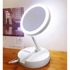 LED밴드 10배확대탁상거울 양면거울 스탠드형 램프 화장경 LED거울 조명