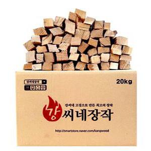 강씨네장작 국산 명품 참나무 3차건조 잘타는 캠핑 불멍 난로 화로대 장작 20kg