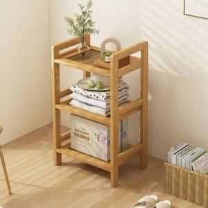 다용도 수납선반 원목 대나무 조립식 정리대 2단 3단 미니선반 선반장 다용도실선반 나무선반