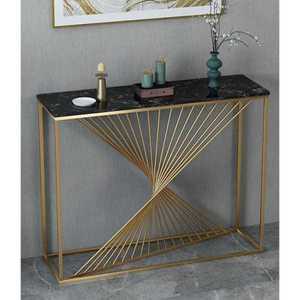 북유럽 대리석 철제 슬림 탁자 인테리어 거실테이블 콘솔