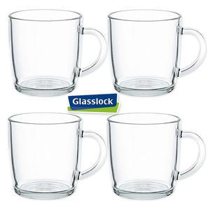 글라스락 내열강화유리 달콤머그(460ml)-4개 스위티커피컵 손잡이유리잔 홈카페 클래식머그컵