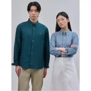 [빈폴멘] [Essential] 남녀공용 옥스퍼드 솔리드 셔츠  그린 (BC4764E04M)