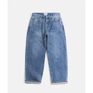 100% 정품 에스피오나지 셀비지 편한 데님 팬츠 바지 페이디드 인디고