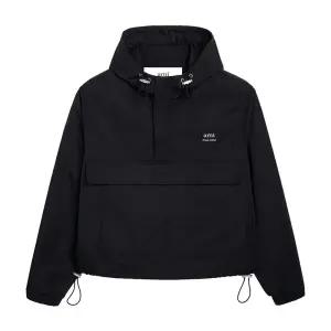 [명품] 로고 프린트 후드 윈드브레이커 블랙 UJK101 PA0007 001