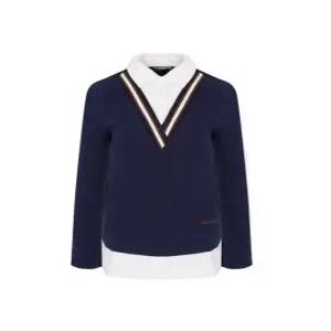 [크로커다일레이디]셔츠 레이어드 카라넥 티셔츠_CLDWTS114 CLDWTS114