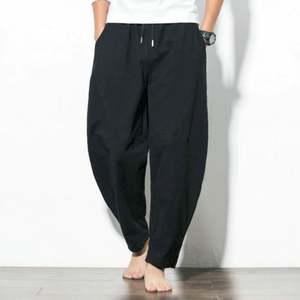 남자 린넨 마바지 통바지 긴바지 여름바지 와이드팬츠