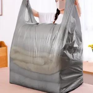 대용량 초대형 이사용 비닐 빨래방 봉투 82x125cm 이사 대형 두꺼운 큰 대용량 봉지 손잡이 특대형 이불 PE