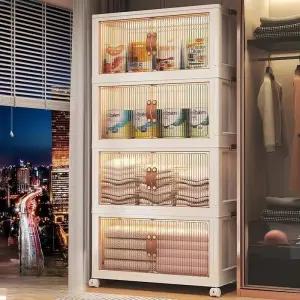 폴딩 서랍장 접이식 다용도 수납장 3단 진열 이동식 모듈형 보관함