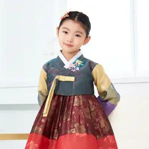 한예빔 HB6023 홍화어진 여아한복 아동한복