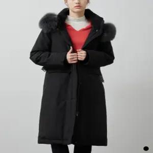 올리비아로렌 / 후드 롱 구스 다운 점퍼 VVPKD4WA471 / 애플아울렛 ( 블랙 )