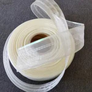 오간디 장식리본 3 4cm 부케 꽃 등 형태유지 리본 45m/포장/리본끈/꽃포장/고급/포장용/공단롤/공단/장식용