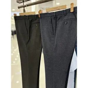 [트루젠]남자 가을겨울 기모 캐주얼 바지 슬랙스 세미 정장 팬츠 2컬러 - 차콜, 네이비