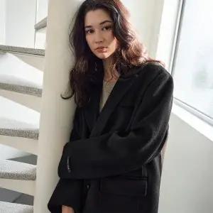 [공구우먼] [제작] 데이먼 루즈핏 울 핸드메이드 자켓 84548 빅사이즈 여성의류