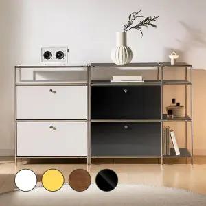 [이안가구]세렌티 840 모듈 수납장 퓨어화이트 높은 거실 선반장