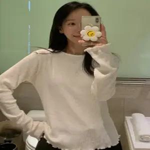 웨이비 모달기모 프릴 긴팔 티셔츠 (6color)