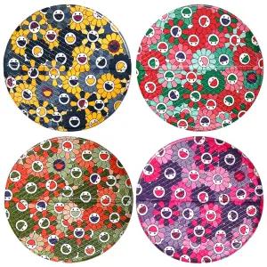 해피플라워 사우나방석 원형 (L) 32cm 양면 반접 사우나매트 국산제조 캠핑방석 목욕방석 원형방석