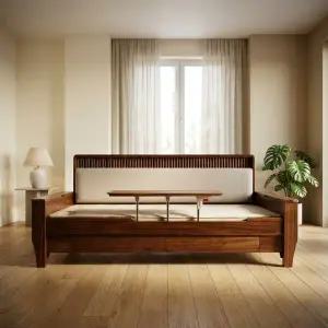 [신라온돌] 예가 황토숯볼 가드형 흙침대(카우치소파)+리프트업 테이블+도자기 디너세트 12P+사은품 협탁