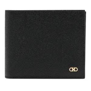 페라가모 간치니 해머드 가죽 슬림 반지갑 6614540775646 NERO